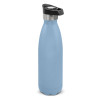 Pale Blue Push Button Powder Coated Vacuum Bottles